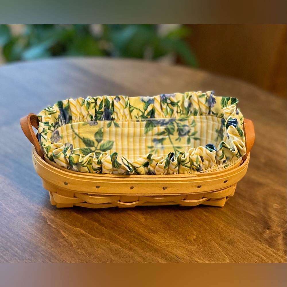 Longaberger Lavender Basket, Protector, and Liner